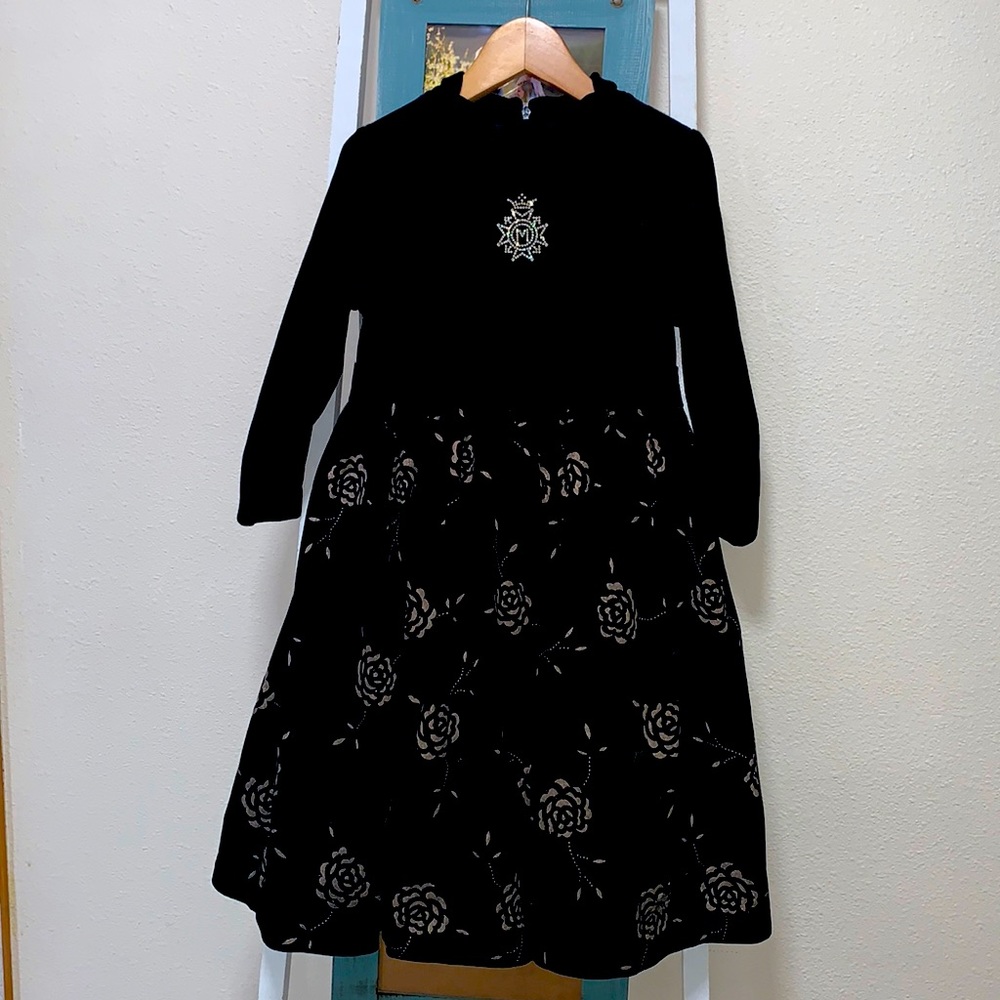 Girls velvet formal dress